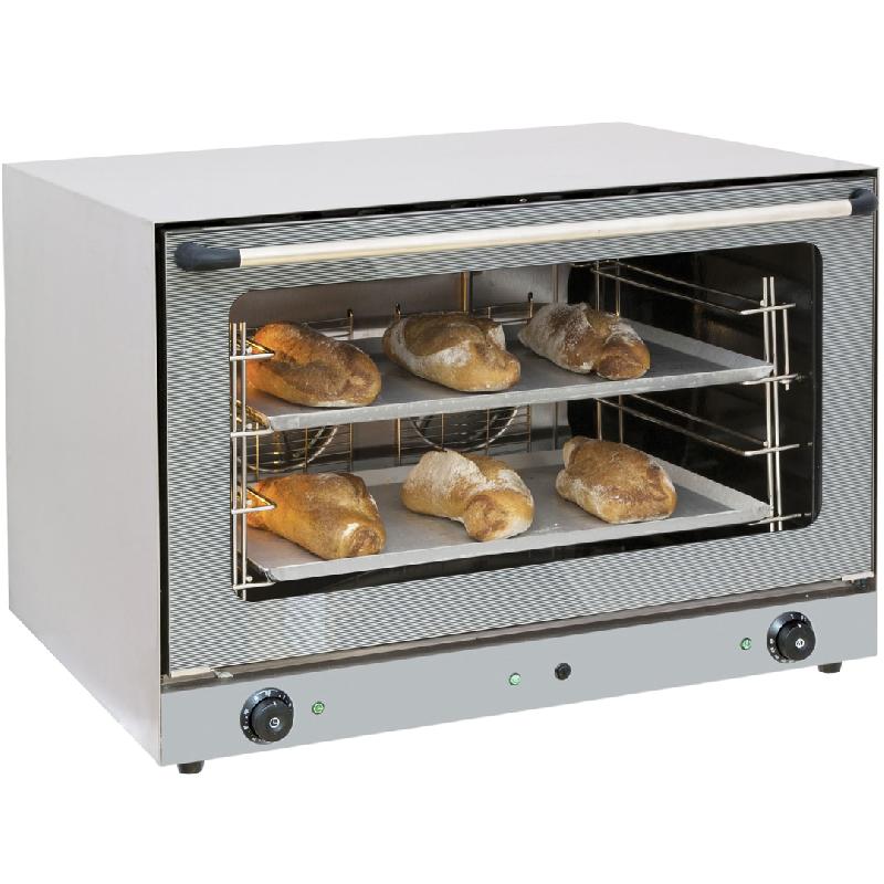 Four à convection professionnel pâtissier avec vapeur en acier inoxydable 6400 W_0