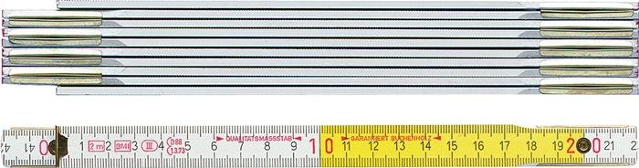 Mètre pliant 9802 longueur 2 m largeur 16 mm mm/cm EG III hêtre blanc-jaune BMI_0