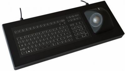 Clavier industriel étanche IP67 avec trackball compatible USB avec langue AZERTY norme IEC-60945 - Référence: KSME103S0033-W-MC1_0