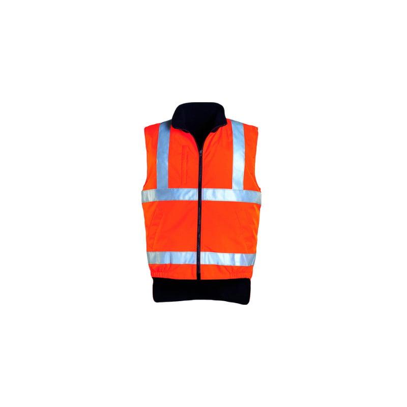 Gilet froid - HI-WAY - 300D Oxford 100% PES + Polaire 280g/m2 - Orange HV/Marine - COVERGUARD | MO70510_0