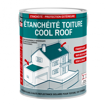 Peinture toiture étanche Cool Roof PROCOM, réfléchissante blanche, anti chaleur SRI 112_0