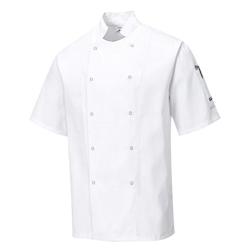 Portwest - Veste de cuisine manches courtes CUMBRIA Blanc Taille 3XL - XXXL blanc 5036108153497_0