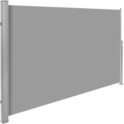 Tectake Paravent rétractable et extensible avec enrouleur - 160 x 300 cm, gris -401524 - gris polyester 401524_0