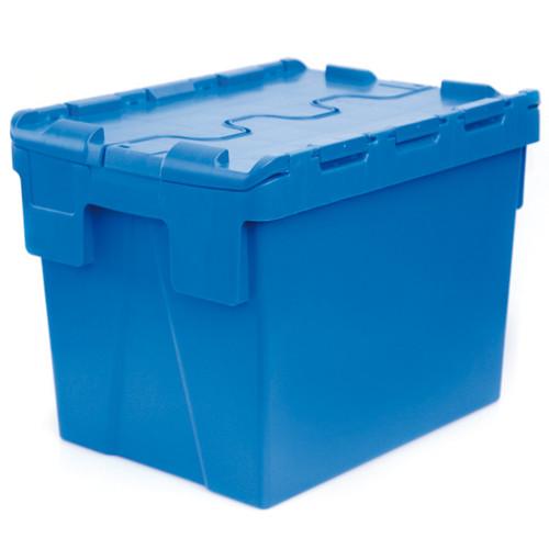 Bac plastique Gerbable Emboîtable Plein avec Couvercle intégré 400 x 300 x 310 Bleu - Réf : BAC114BM4331020_0