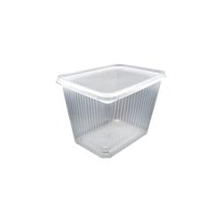 Barquette 2000 cc en plastique PP micro-ondable avec couvercle séparé par 300 - transparent plastique polypropylène ECO2000X300_0