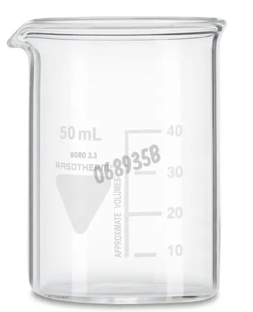 Bécher gradué 50 ml en verre borosilicaté forme basse - 068935B_0