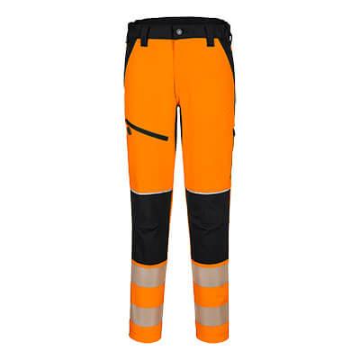 Pantalon stretch HV - Tissu extensible 4 dimensions, bande réfléchissante flexible, genoux renforcés - T140 - Portwest_0