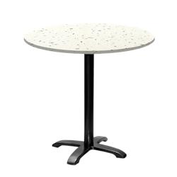 Restootab - Table ronde Ø80cm - modèle Bazila terrazzo cassata - blanc fonte 3760371512577_0