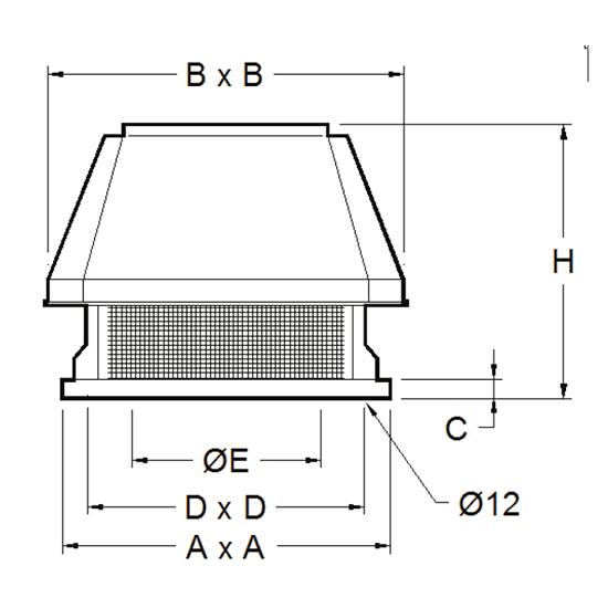 Tourelle d'extraction électrique 2 vitesses 3600 m³/h - TCF50068_0