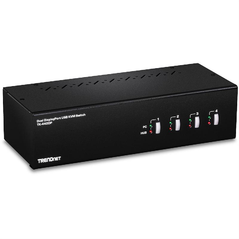 TRENDnet TK-440DP Switch KVM à 4 ports avec port écran pour deux moniteurs_0