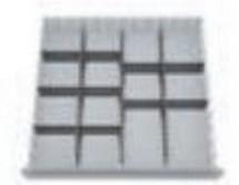 Compartimentage métallique pour dimensions de tiroirs 600 x 600 mm 138blh100a_0