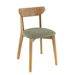 France Mobilier CHR Lot de 2 chaises Aglaé Miel assise verte 76x48x44 cm - marron Bois massif 3760326526260_0