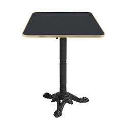 Oviala Business Table carrée 60 cm inclinable plateau marbre noir/doré et pied noir - noir métal 112716_0