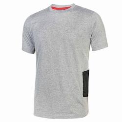 U-Power - Tee-shirt manches courtes gris clair Slim ROAD Gris Clair Taille S - S 8033546367070_0