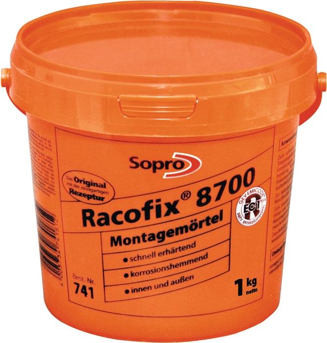 Mortier de scellement Racofix® 8700 1:3 séparat. Pièce (eau/mortier) 1 kg 1 kg seau SOPRO_0