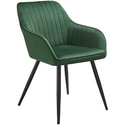 TecTake GmbH tectake Chaise MARILYN en velours - vert foncé/noir, par pièce -405715 - vert acier 405715_0