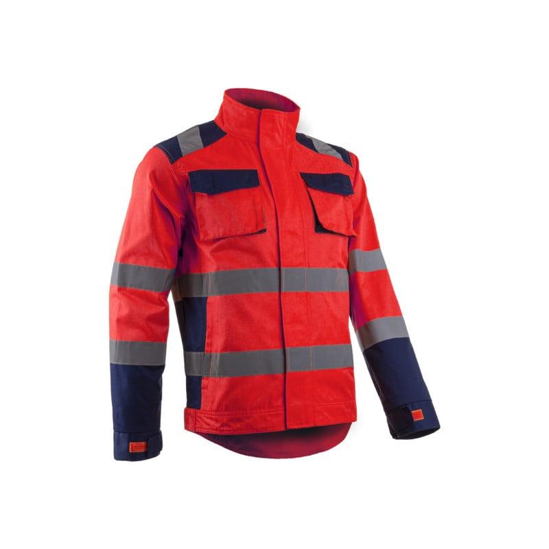 Veste - hibana - 60% co/40% pes 270g/m2 + stretch - rouge hv/marine - COVERGUARD | 5hbj130_0