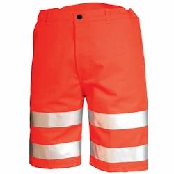 Cepovett - Bermuda de travail haute visibilité FLUO SAFE Rouge Taille S - S 3184378727725_0