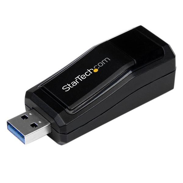 StarTech.Com Adaptateur Réseau USB 3.0 vers RJ45 Gigabit Ethernet - 10/100/1000Mbps - Noir_0