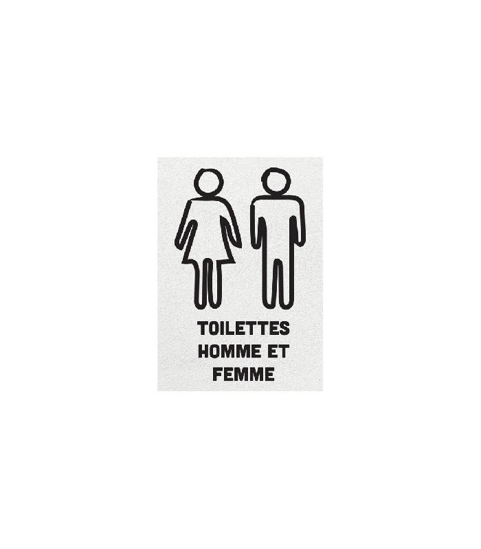 Sticker autocollant - Toilettes homme et femme format A5 - Référence: reg210-thf-b_0