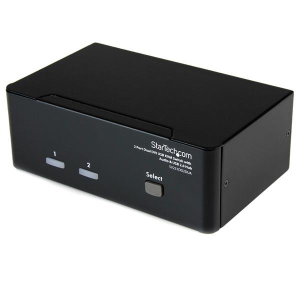 StarTech.Com Commutateur KVM USB et double DVI à 2 ports avec audio et hub USB 2.0_0