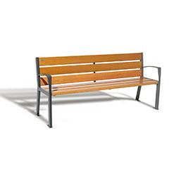 Banc bélombra avec assise et dossier en chêne épaisseur 36 mm - VAD COLLECTIVITES_0