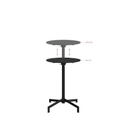 BEST Table de terrasse mange-debout | Ajustable en 2 hauteurs - Noir - Versa - Shopdeschefs - noir acier 20500_0