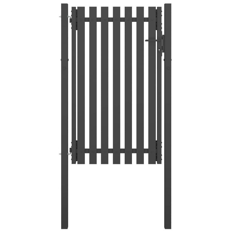 Vidaxl portail de clôture de jardin acier 1x2 m anthracite 146330_0