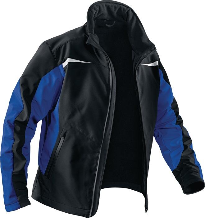 Veste en softshell forme 1241 taille M noir/bleu bleuet 96 % PES/4 % élasthanne KàoeBLER_0