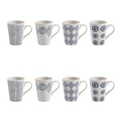 Coffret de 8 tasses Palawan 9 cl bleu -  Rond Porcelaine Table Passion - bleu porcelaine 3106232781278_0