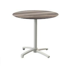 Essentials Table de bistrot - Pliable - Plateau rond - Diamètre 70 cm - Sable/Tropical Wood - X-cross - Veba - 110091270_0