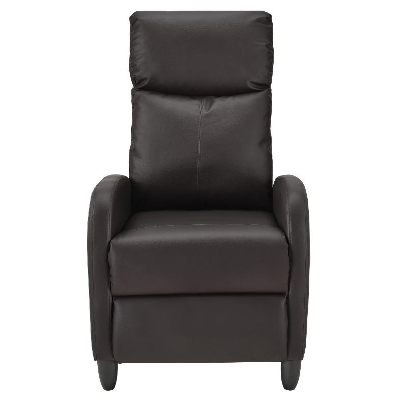 FAUTEUIL RELAXANT AVEC DOSSIER INCLINABLE ET REPOSE-PIEDS HOUSSE MARRON 102 CM 03_0005211_0