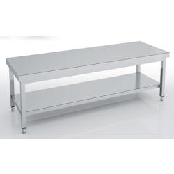 ERATOS Table De Soubassement Centrale Hauteur 600 - Profondeur 600 - Avec Etagere - 700X600X600 - Livree Demontee MCBD60-70 - Acier inoxydable 18/10 M_0