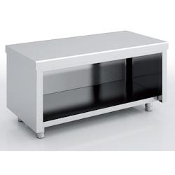 ERATOS Meuble Neutre Soubassement Central Sans Porte Aisi-304 18/10 Prof.600 - Sans Dosseret - 1200X600X600 MNAB60-120C - Acier inoxydable 18/10 MNAB6_0