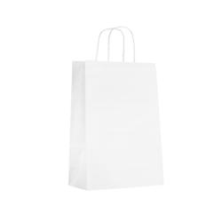 Sac boutique kraft blanc poignées torsadées 22+10x31cm par 250 - Gimex - blanc 2130804105699_0