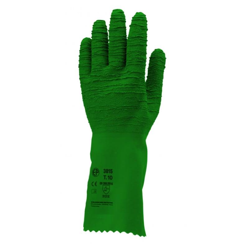 Gants EUROSTRONG 3815 latex crépé vert standard 32 cm - COVERGUARD | MO3815_0