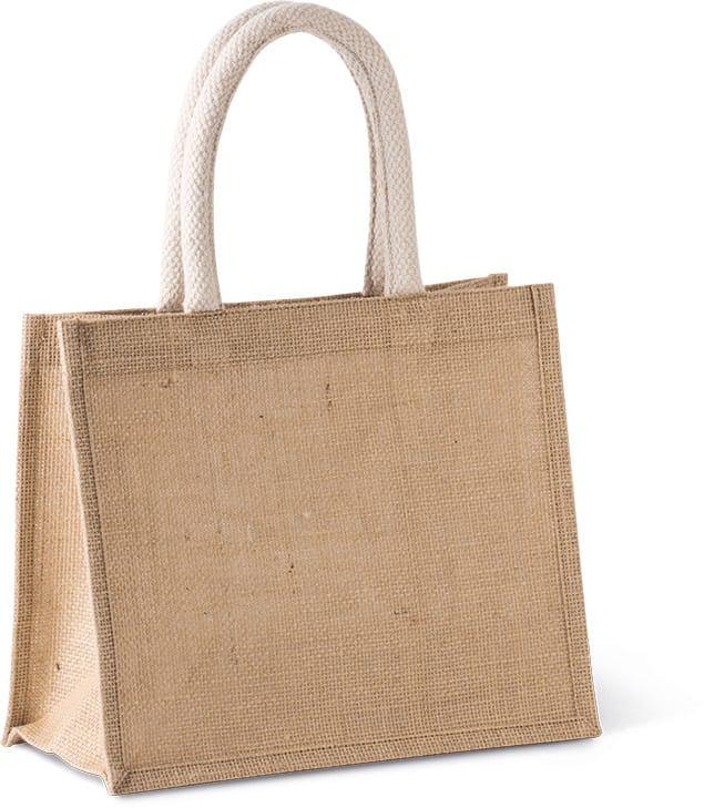 Sac style cabas en toile de jute - modèle moyen -  Réf: KI0273_0