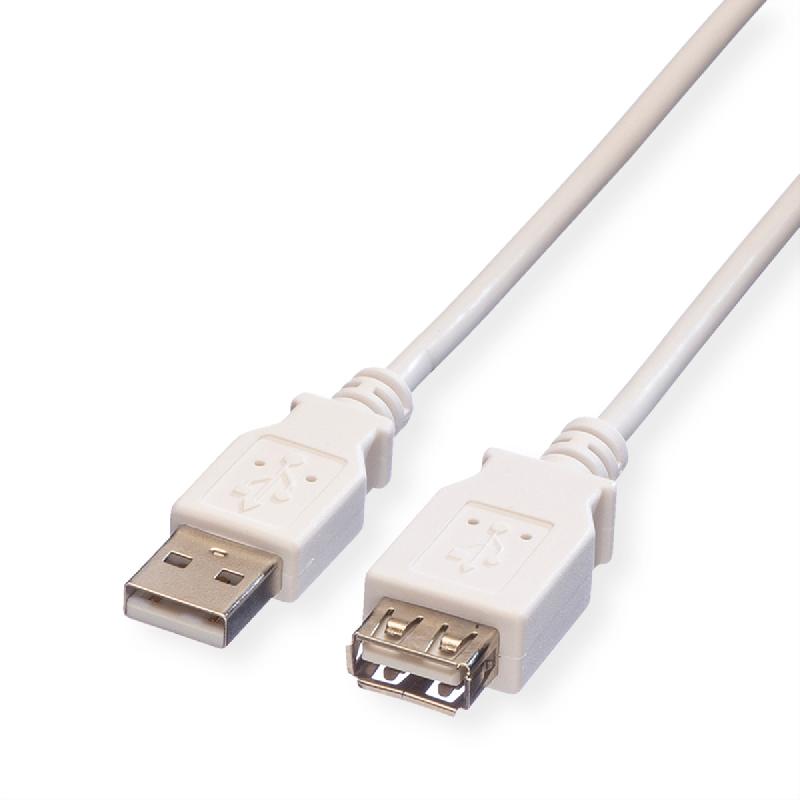 VALUE Câble USB 2.0 Type A-A, M/F, blanc, 1,8 m_0