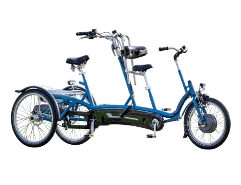 Tricycle kivo plus tandem familial avec cadre abaissé et roue libre_0