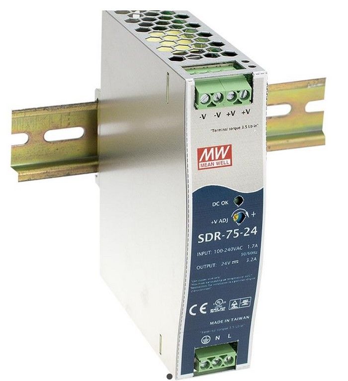 Alimentation rail DIN 12V - 6.3A - SDR-75-12_0