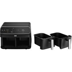 Friteuse Electrique  multifonction a air chaud -   - FRL5388B - 2400 W - 8,5 L pour 2 kg de frites - 2 cuves (2x 4,5 L) - Noir usage non-intensif BEKO_0