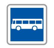 Panneau de signalisation indication: Arrêt d'autobus - C6_0