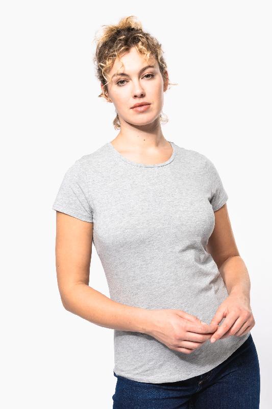 T-shirt col rond manches courtes femme - Kariban Réf: K3013 - 97% coton / 3% élasthanne - Coupe moderne_0