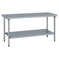 Tournus Equipement Table inox centrale avec étagère inférieure fixe longueur 2000 mm Tournus - 424977_0
