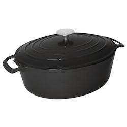 Grande cocotte ovale noire Vogue 6L - EQGH310_0