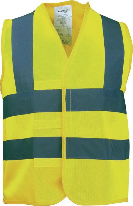 Veste de signalisation pour enfants taille universal jaune 100 % PES ASATEX_0