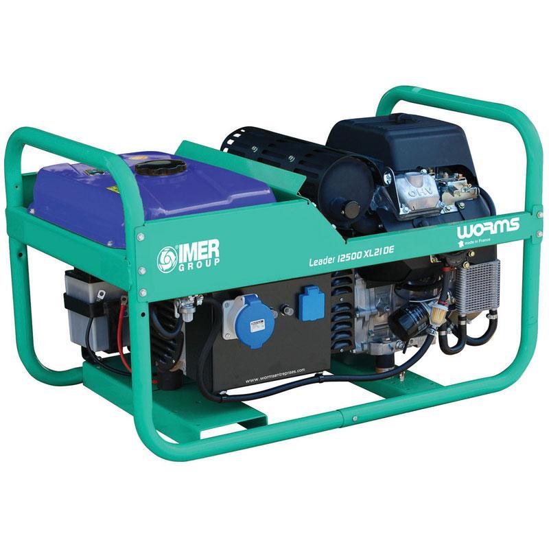 Groupe électrogène monophasé OHV essence LEADER 12500 XL21 avec DE - 13,25 kVA - IMER - 2V0000031_0