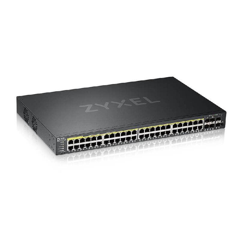 Zyxel GS2220-50HP-EU0101F commutateur réseau Géré L2 Gigabit Ethernet (10/100/1000) Connexion Ethernet, supportant l'alimentation via ce port (PoE) Noir_0