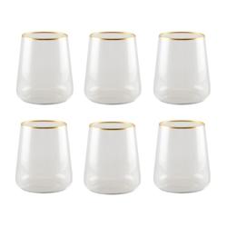 Aulica Verres A Eau Bord Dore Mat - Lot De 6 - verre 956117_0