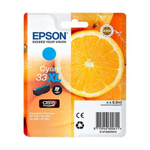 Epson cartouche jet d'encre claria premium cyan (xl) ''oranges'' 33 (t3362) - c13t33624012_0